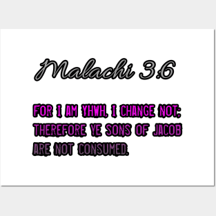 Malachi 3:6 Posters and Art